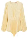 Twinset Twin-set Vanilla Pleated Blouse