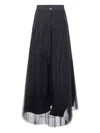 Twinset Pleated Maxi Skirt In Black