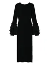 Twinset Pleated Midi Dress In Black