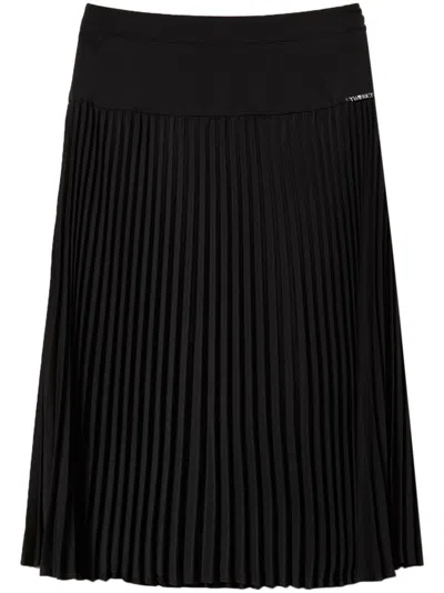 Twinset Kids' Pleated Midi Skirt In Black