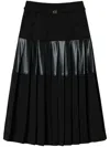 Twinset Pleated Midi Skirt In Black