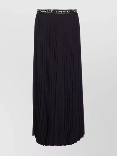 TWINSET PLEATED MIDI SKIRT ELASTIC WAIST