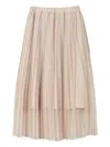 Twinset Pleated Midi Skirt In Green