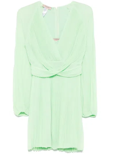 Twinset Twin-set Sleek Polyester Dress For Elegance In Green