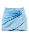 Twinset Pleated Mini Skirt In Blue