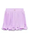 Twinset Pleated Mini Skirt In Purple