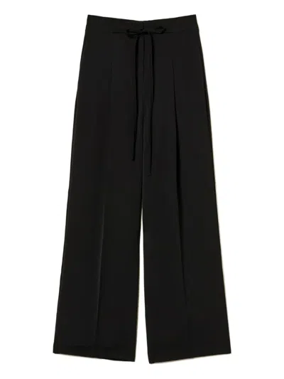 Twinset Pleated Palazzo Pants In Black