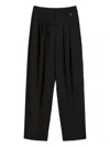 Twinset Tailored Wide-leg Trousers With Front Pleats In Black