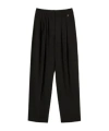 Twinset Tailored Wide-leg Trousers With Front Pleats In Black