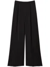 Shop Twinset Pleated Palazzo Trousers In Black