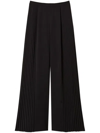 Twinset Pleated Palazzo Trousers In Black