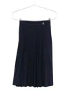 Twinset Pleated Pinstripe-pattern Skirt In Black
