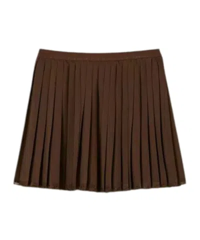Twinset Pleated Skirt In Brown