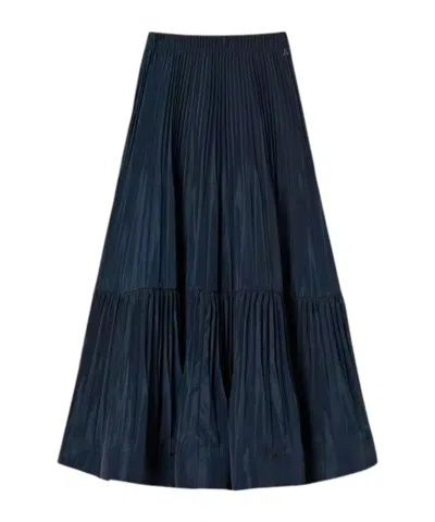 Twinset Pleated Skirt In Blue