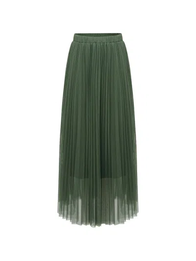 Twinset Pleated Skirt In Green