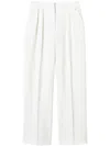 Twinset Pleated Tailored Trousers In White