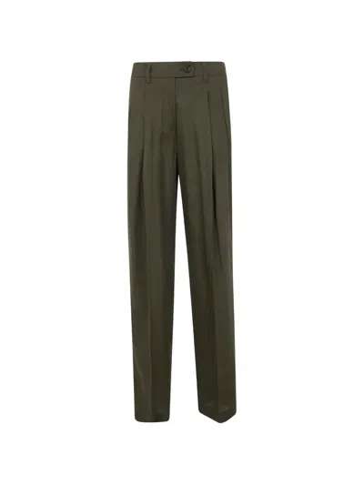 Twinset Pleated Trousers In Green