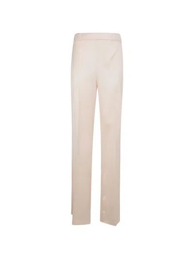 Twinset Pleated Details Casual Pants In Neutral