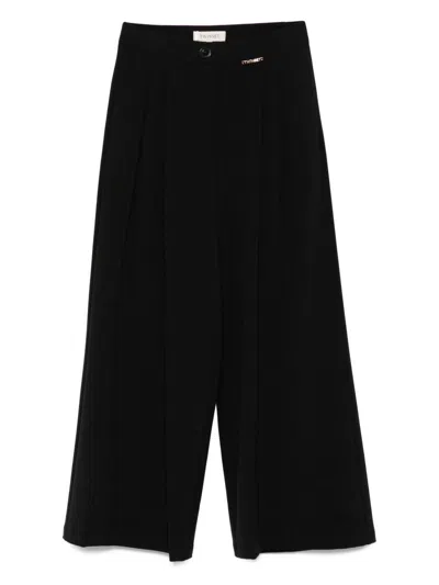 Twinset Kids' Pleated Trousers  In Black