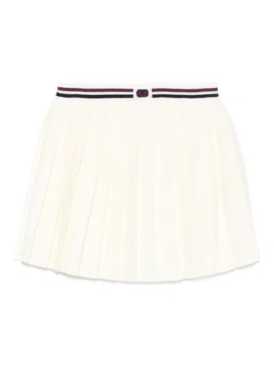 Twinset Kids' Pleated Waistband Skirt In Gray