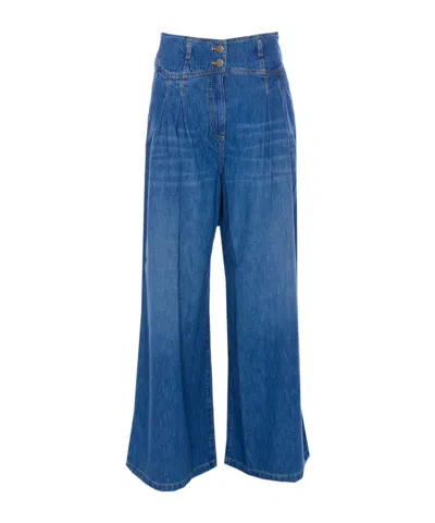 Twinset Pleated Wide-leg Jeans