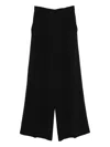 Twinset Pleated Wide-leg Trousers In Black