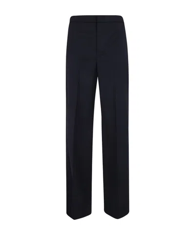 Twinset Pleated Wide-leg Casual Trousers In Blue