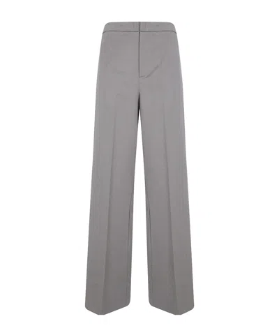 Twinset Pleated Wide-leg Casual Trousers In Gray