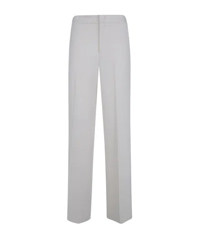 Twinset Pleated Zip-detail Casual Trousers In Gray