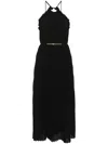 Twinset Plissé Midi Dress In Black
