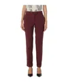Twinset Pocket Casual Pants In Reddish Purple