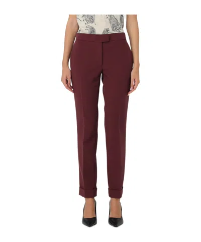 Twinset Pocket Casual Pants In Red Purple
