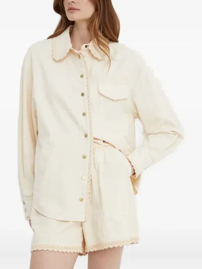 Twinset Pocket Shirt In Neutral