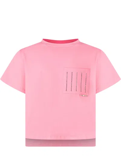 Twinset Twin-set Pocket T-shirt In Aurora Pink