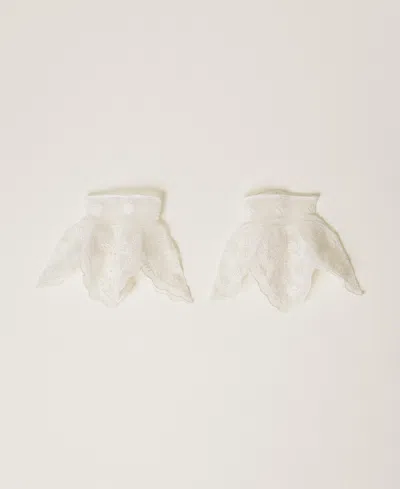 Twinset Poignet En Dentelle Macramé In White
