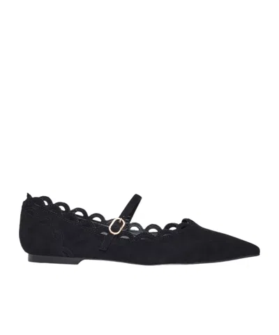 Twinset Pointed Ballet Shoes In Schwarz