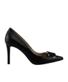 Twinset Twin-set Pointed Toe Pumps With Buckle Accent In Black