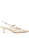 Twinset Twin-set Ciglio Slingback Pointed Kitten Heel In Multi