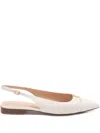 Twinset Pointed Slingback Pumps In White