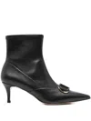 Twinset Twin-set Pointed Toe Ankle Boots In Black