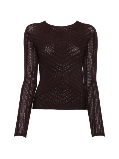Twinset Pointelle-knit Sweater In Multi