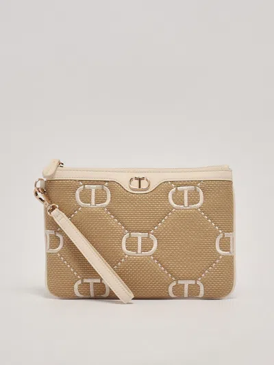 Twinset Poliester Clutch In Neve