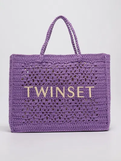 Twinset Poliester Tote In Giacinto
