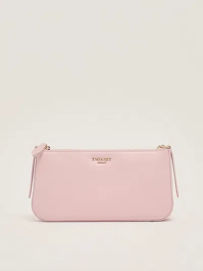 Twinset Poliuretano Clutch In Rosa