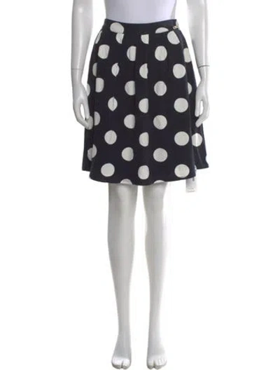 Pre-owned Twinset Polka Dot Print Mini Skirt In Blue
