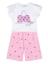 Twinset Polka Dot Trousers Set In Pink
