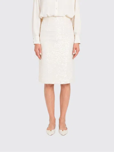 Twinset Polyester Skirt With Sequins In White