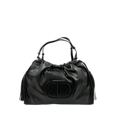 Twinset Polyethylene Clutch Women's Bag In Black
