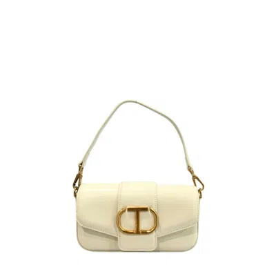 Twinset Polyethylene Clutch Women's Bag In White