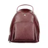 Twinset Grained-effect Front-pocket Backpack In Red